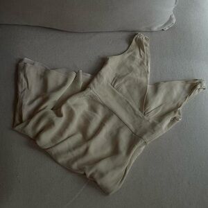 100% silk vintage J. Crew cream - ivory summer classic dress silk midi